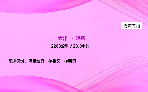 天津到哈密物流公司-天津至哈密物流专线-物流专线全境派送