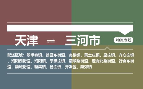 天津到三河市物流专线-天津到三河市货运公司-价格从优「按时送达」