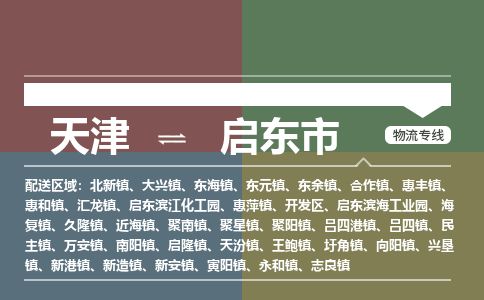 天津到启东市物流公司-天津至启东市专线-「资质齐全」