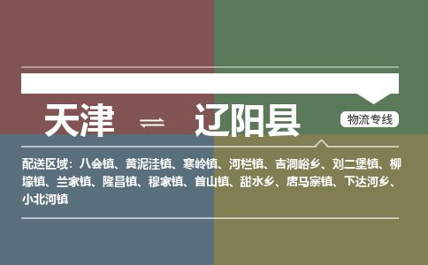 天津到辽阳县物流专线-天津到辽阳县货运公司-价格从优「怎么收货」