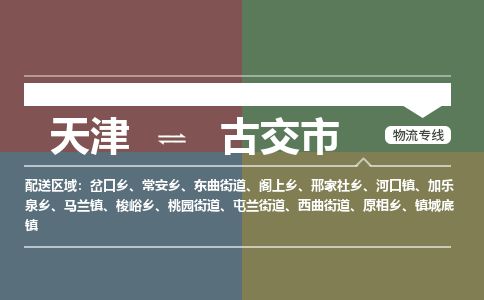 天津到古交市物流公司-天津至古交市货运专线五金交电运输专线