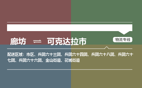廊坊到可克达拉市物流专线-廊坊至可克达拉市货运公司【电商货物运输专线】