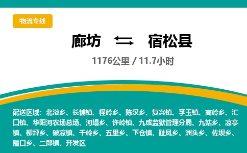廊坊到宿松县物流专线-廊坊至宿松县货运公司【物流专线全境闪送】