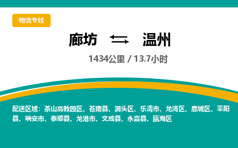廊坊到温州货运公司_廊坊到温州物流专线「市县派送」