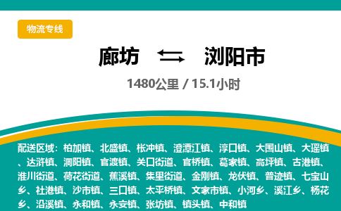 廊坊到浏阳市货运公司_廊坊到浏阳市物流专线「直达不中转」