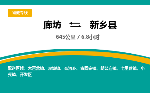 廊坊到新乡县货运公司_廊坊到新乡县物流专线「保价运输」