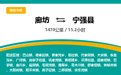 廊坊到宁强县货运公司_廊坊到宁强县物流专线「全境直达」