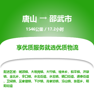 唐山到邵武市物流专线-高效便捷的唐山至邵武市物流公司