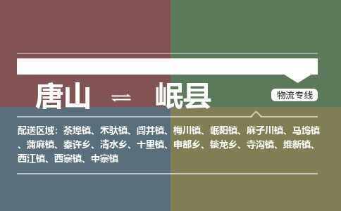唐山到岷县物流专线-高效便捷的唐山至岷县物流公司