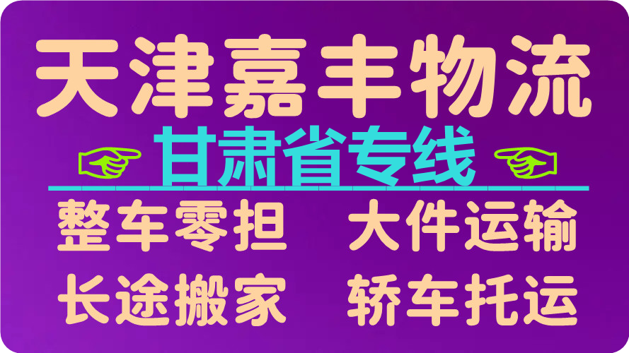 天津到陇南货运公司